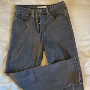 Levi's Straight Leg “Wedgie” Jeans in Charcoal Gray